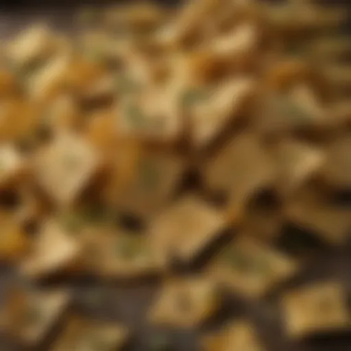 A close-up of Hatch Chile corn chips showcasing their unique texture and color
