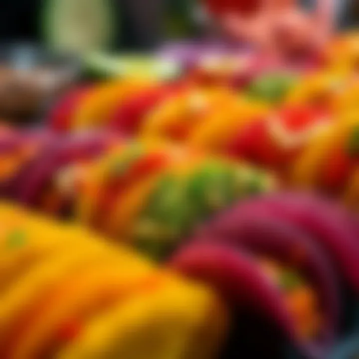 Colorful array of keto-friendly taco shells