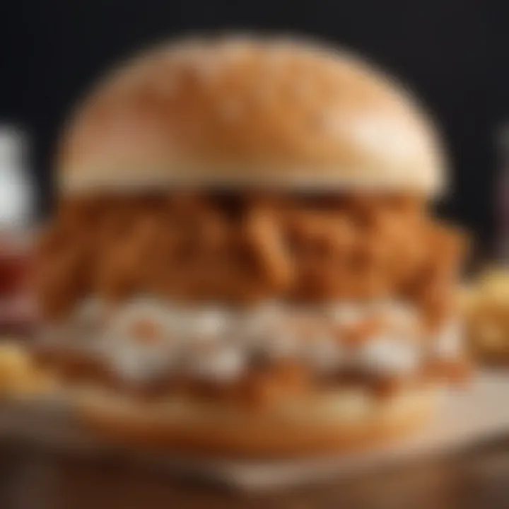 A beautifully crafted KFC Fish Sandwich showcasing its unique ingredients.