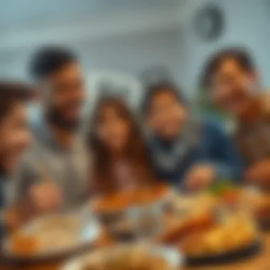 Family Bonding Over Kosher Cuisine A happy family enjoying a kosher meal together