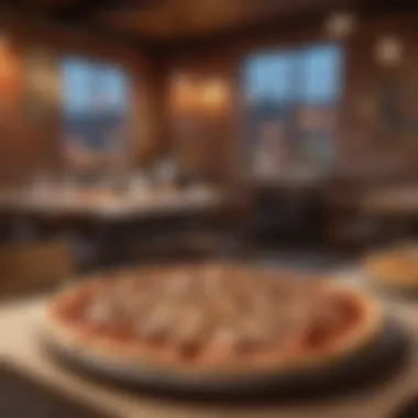 A vibrant Ktown Pizza served in a lively dining setting