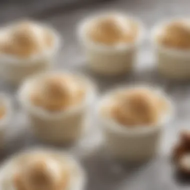 Unique Flavor Combinations for Coconut Ice Cream A creative assortment of unique flavor combinations for coconut ice cream in small cups