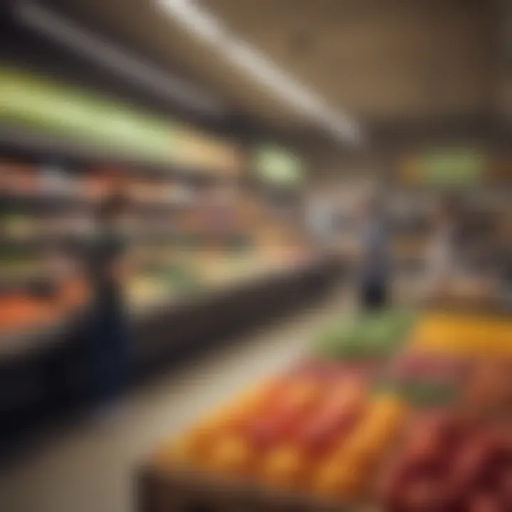 A community event at a grocery store highlighting local vendors and engagement.