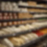 A selection of ricotta cheese varieties on a store shelf