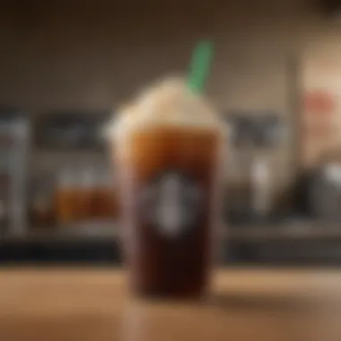 A detailed view of Starbucks' low calorie cold brew options on the menu