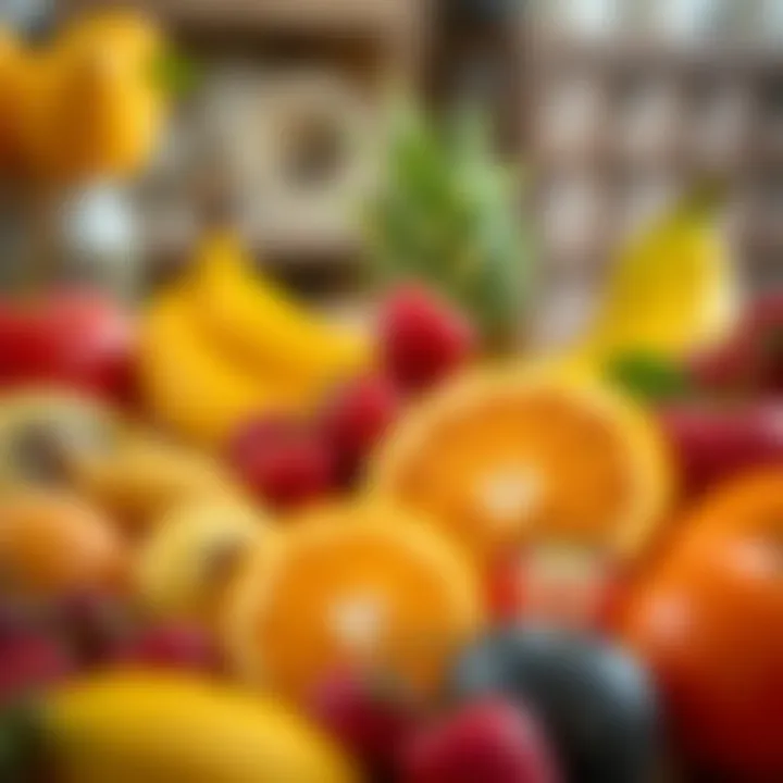 Delightful Fruits: A Feast for the Eyes and Health Variety of seasonal fruits arranged beautifully