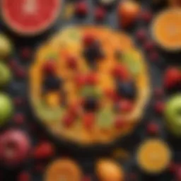 A vibrant selection of low-sugar fruits arranged artfully on a plate