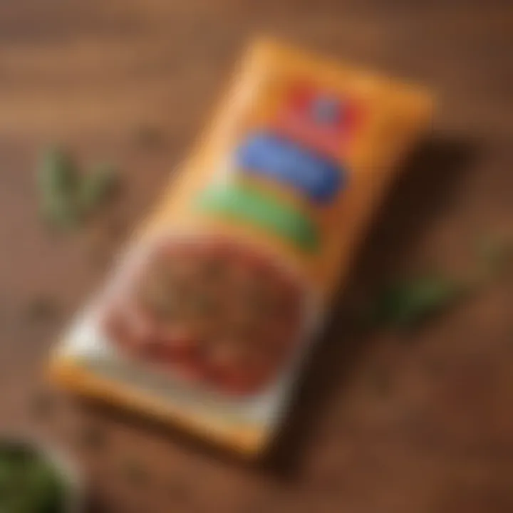 Close-up of McCormick Swiss Steak Seasoning Packet showcasing the texture and herbs