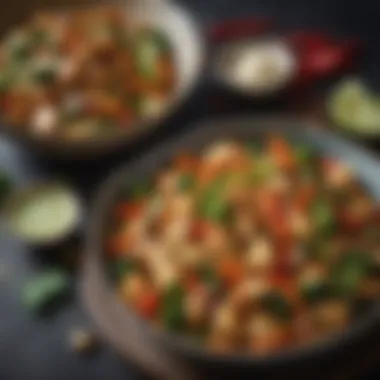 Vibrant Vegetable Stir-Fry A collection of vibrant vegetable stir-fry with tofu in a bowl