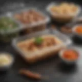 Close-up of innovative military meal packaging