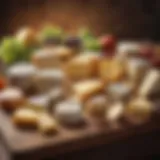 A selection of artisanal cheeses from different regions