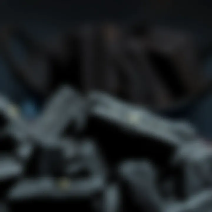 Close-up of high-quality charcoal pieces