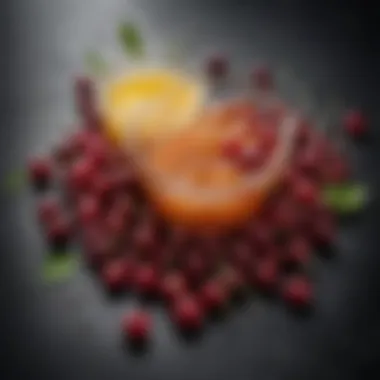 Nourishing Ingredients for Sleep A beautifully arranged array of ingredients known for their sleep-enhancing properties, like tart cherry and honey.