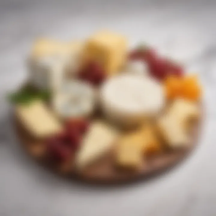 Delicious cheese platter featuring various cheeses for a keto snack