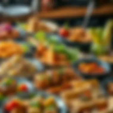 An array of international cuisine dishes showcasing diverse flavors