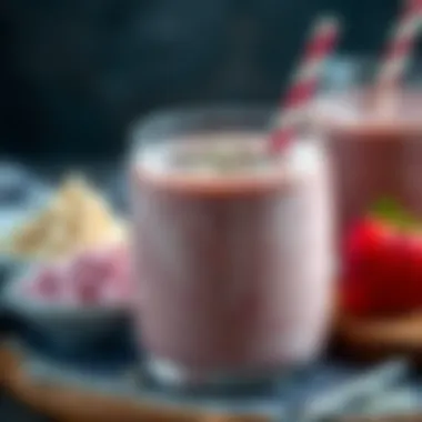 A delicious smoothie made with various organic powders and topped with seeds.