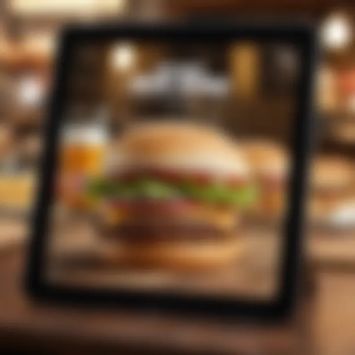 A digital display showing Burger King's latest app offers for loyal customers.