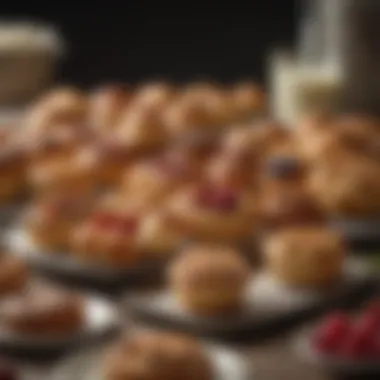 An array of fresh baked goods arranged artistically