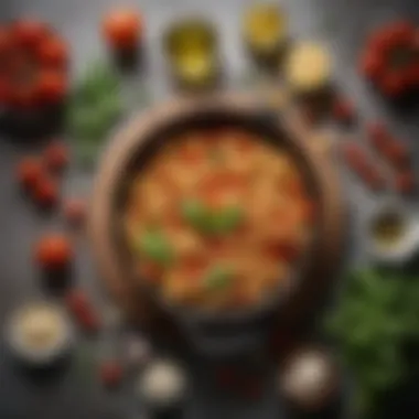 Essential Ingredients for a Flavorful Pasta Sauce Fresh ingredients such as herbs, garlic, and tomatoes laid out for pasta sauce preparation