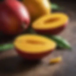 A vibrant mango showcasing its rich color and texture