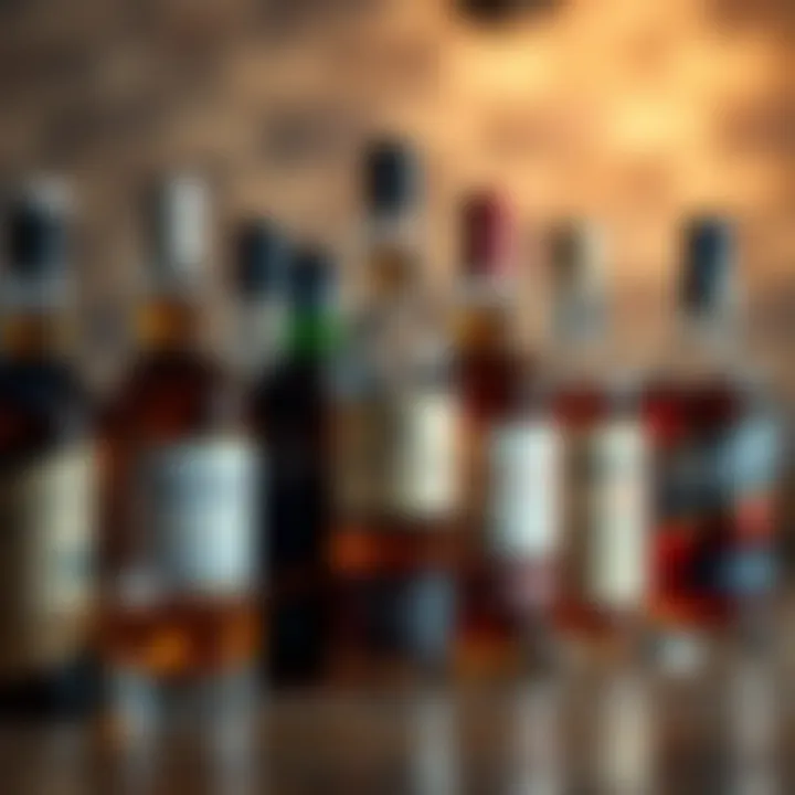An assortment of whiskey bottles from different regions
