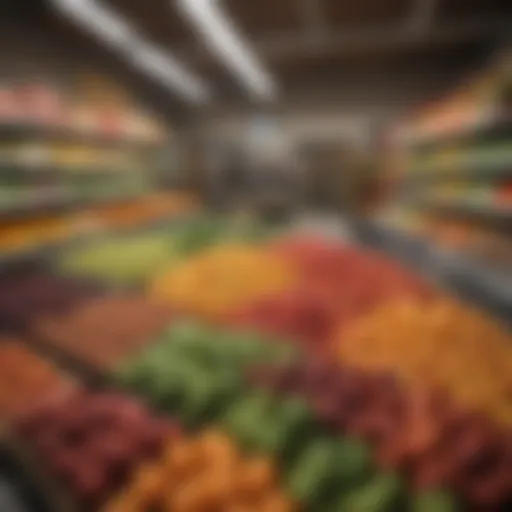 A vibrant display of fresh produce at a Denver grocery store