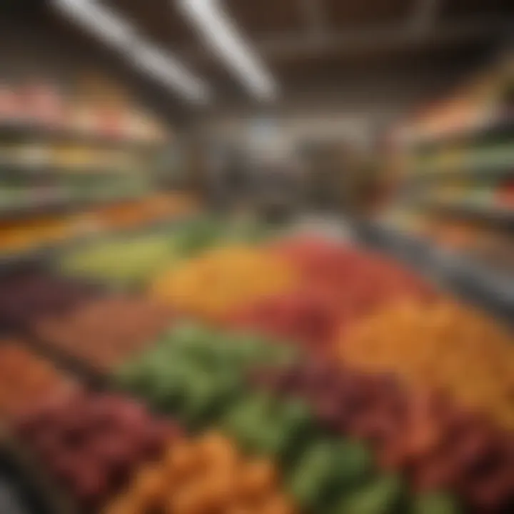 A vibrant display of fresh produce at a Denver grocery store