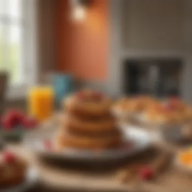Nutritious Baked Goodies Wholesome baked treats displayed in a whimsical setting