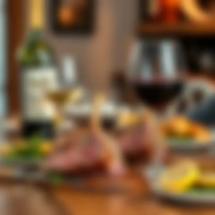 Perfect Wine Pairing with Leg of Lamb Steaks Wine pairing with leg of lamb steaks on a dining table