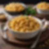 A sumptuous bowl of ricotta mac and cheese with golden crust