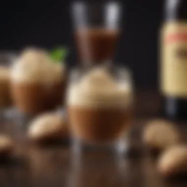 A luxurious glass of Irish cream liqueur showcasing its rich texture and color.