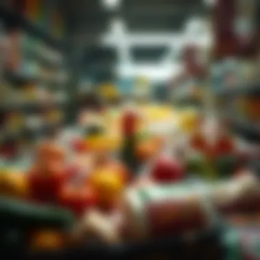 Product Variety in Salvage Groceries A diverse range of products available at a salvage grocery store