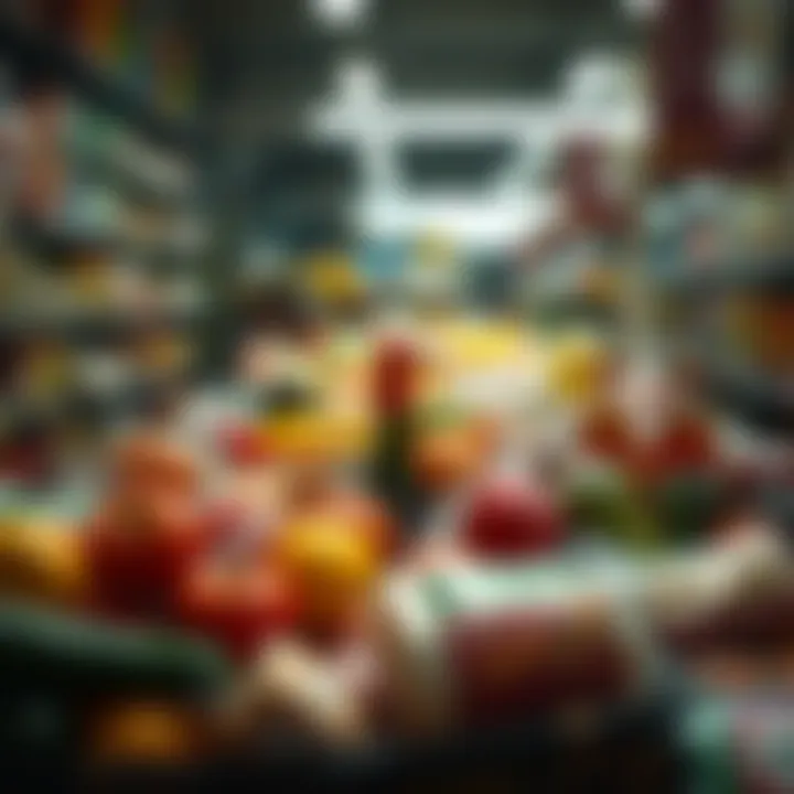 Product Variety in Salvage Groceries A diverse range of products available at a salvage grocery store