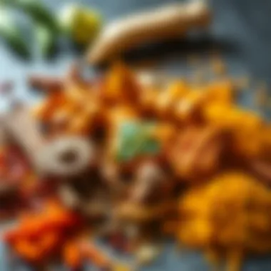 An array of essential spices used in chicken curry preparation