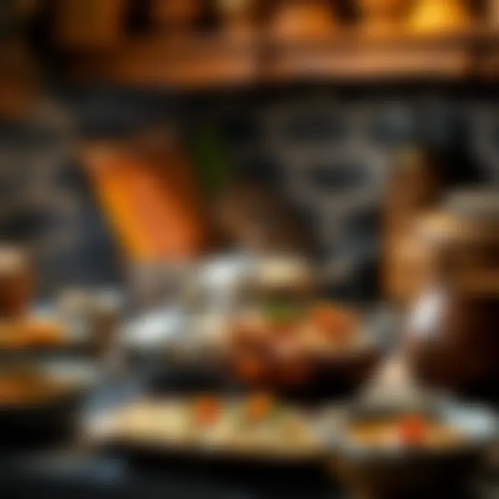 A rustic kitchen setting showcasing traditional cookware