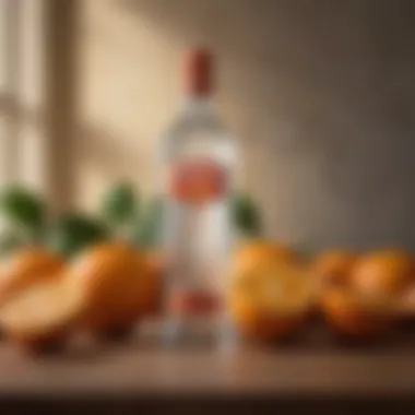 Elegant Smirnoff Orange Vodka bottle surrounded by fresh oranges