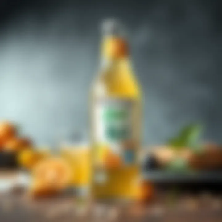 Close-up of Sodastream Diet Ginger Ale Syrup bottle showcasing its label and ingredients