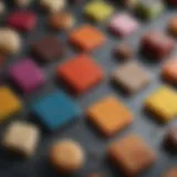 Variety of square magnets showcasing different materials and colors