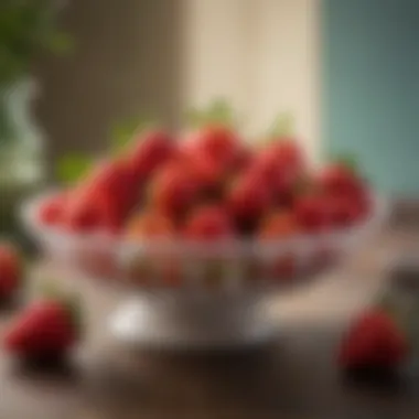 Strawberries in a Dessert Dish Strawberries featured in a vibrant dessert dish