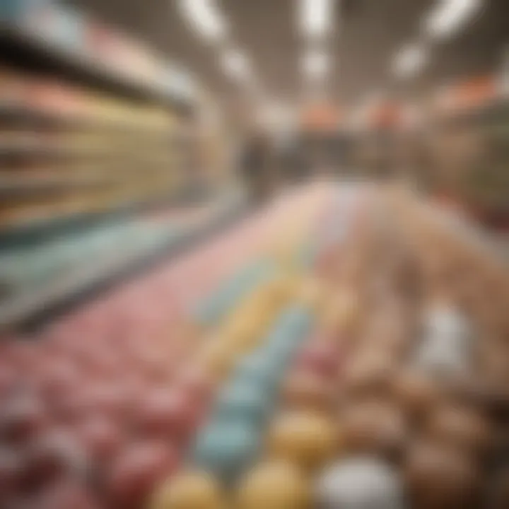 A vibrant display of frozen treats in a supermarket setting