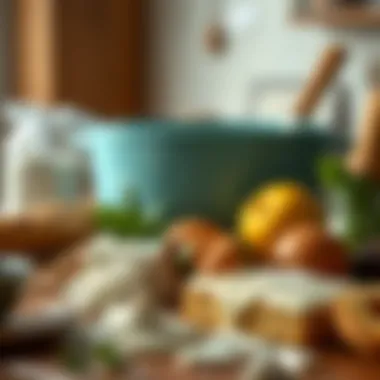 Ingredients for Large-Scale Baking A variety of ingredients laid out for baking giant cakes