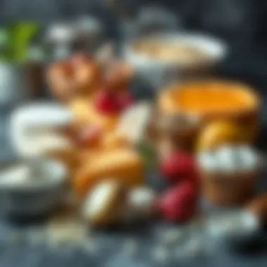 Selection of Cheesecake Ingredients An assortment of cheesecake ingredients laid out for selection