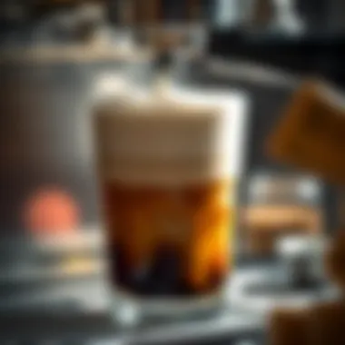 Crafting Foamy Perfection A traditional espresso machine with steam wand