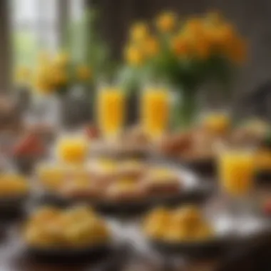 Brunch Delight A beautifully set brunch table featuring mimosas