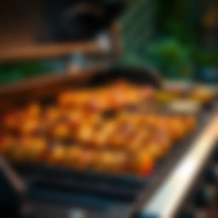 Gourmet Results from Duo Grilling Delicious food prepared on a duo gas charcoal grill