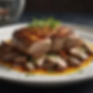 A close-up of a flavorful slow-cooked keto meal plated elegantly.