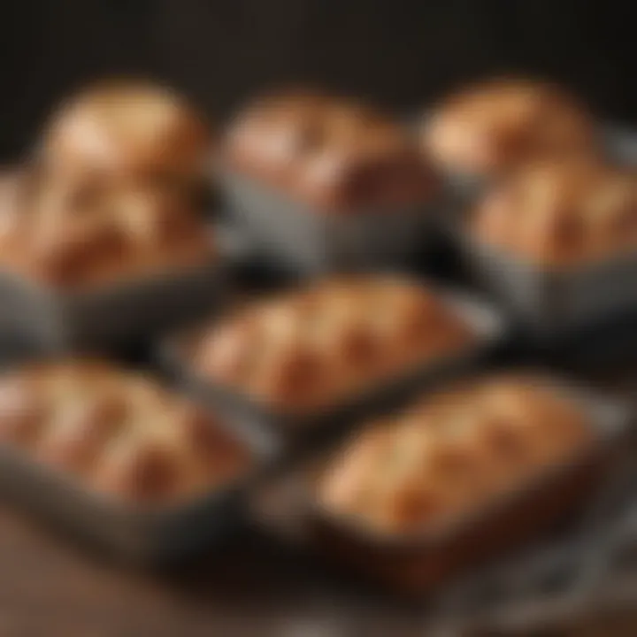 A collection of popular recipes displayed next to an assortment of loaf pans.