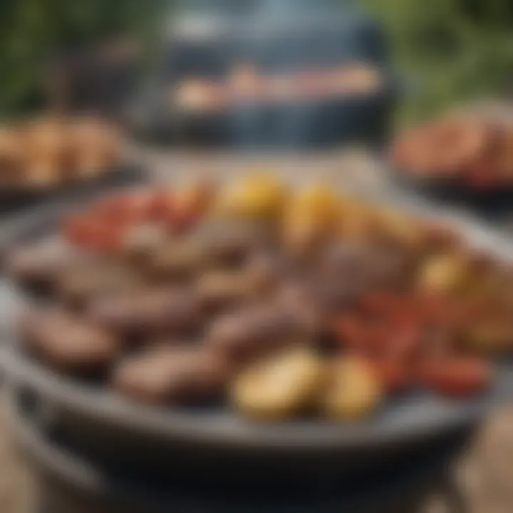 A beautifully grilled meal arranged on a platter, emphasizing the culinary potential of using a propane grill.