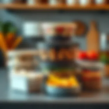 Diverse Designs of Stackable Food Containers Elegant stackable food containers showcasing diverse designs and materials.