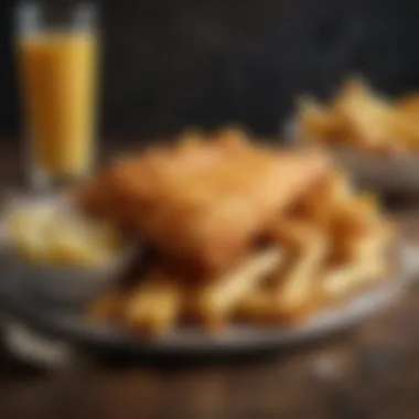 A beautifully plated dish of fish and chips, showcasing British culinary heritage.